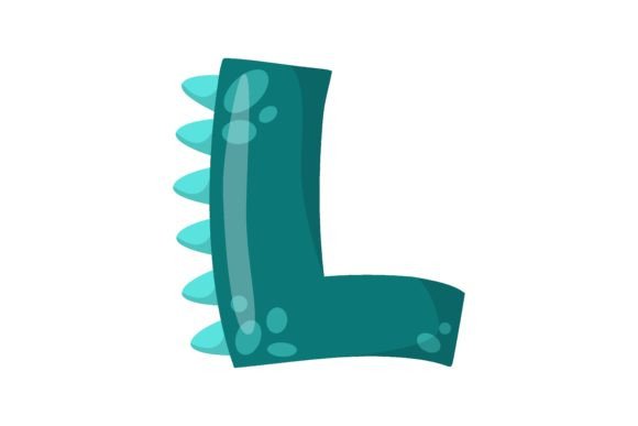 Alphabet Letter L in Dinosaur Font Vecto: A Creative Resource for Early Education