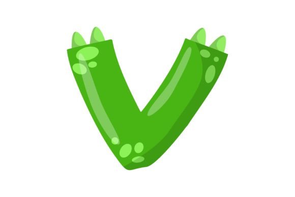 Bringing Prehistory to Life: The Appeal of Alphabet Letter V in Dinosaur Font Vecto