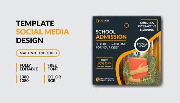 Education School Admission Social Media Design