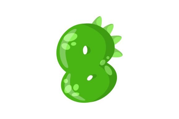 Evaluating Alphabet Number Eight in Dinosaur Font V for Educational Design