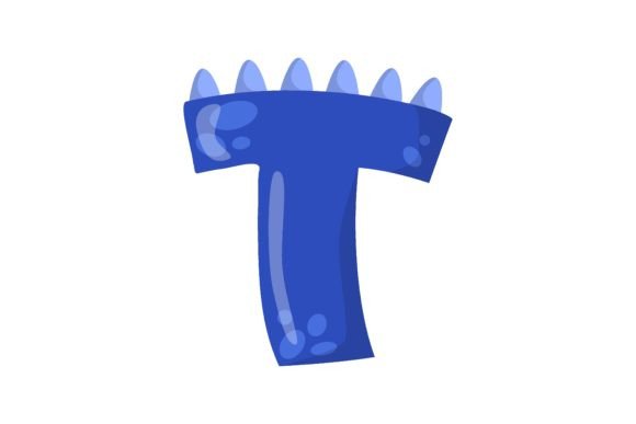 Evaluating the Alphabet Letter T in Dinosaur Font Vector for Educational Design