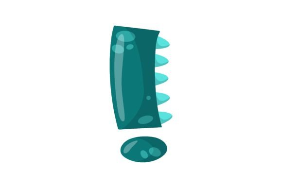 Exclamation Point in Dinosaur Font Vector