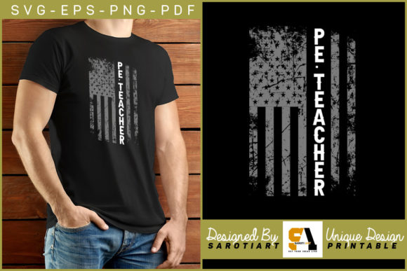 Physical Education Teacher with USA Flag: Integrating Patriotic Design into Educational and Creative Workflows