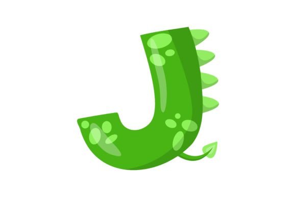Strategic Visual Communication: Leveraging Alphabet Letter J in Dinosaur Font Vecto for Educational Branding
