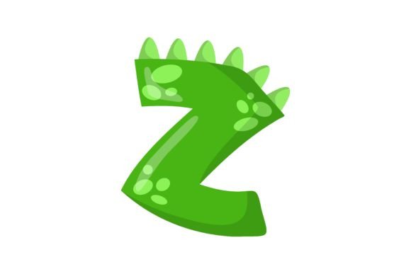 Strategic Visual Communication: Leveraging Alphabet Letter Z in Dinosaur Font Vecto for Educational Branding